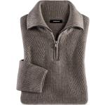 Beige Unifarbene Sportliche Walbusch Kaschmir-Pullover aus Wolle für Herren 