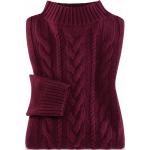 Bordeauxrote Unifarbene Walbusch Stehkragen Kaschmir-Pullover aus Kunstfaser für Herren Größe 3 XL für den für den Herbst 