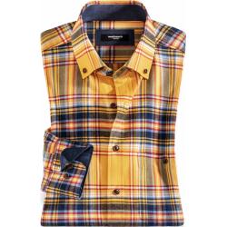 Gelbe Walbusch Kentkragen Regular Fit Hemden für Herren 