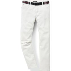 Walbusch Herren Gürtel Jeans Modern Fit einfarbig White