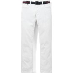 Walbusch Herren Gürtel Jeans Regular Fit einfarbig White