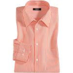 Reduzierte Aprikose Gestreifte Walbusch Bügelfreie Hemden mit Knopf aus Baumwolle für Herren 