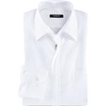 Weiße Unifarbene Walbusch Bügelfreie Hemden mit Reißverschluss aus Baumwolle für Herren 