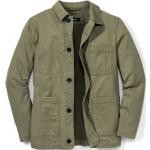 Khakifarbene Unifarbene Sportliche Walbusch Hemdjacken ohne Verschluss aus Baumwolle für Herren Größe XL für den für den Frühling 