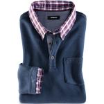 Marineblaue Unifarbene Walbusch Shirts mit Tasche für Herren Größe 3 XL für den für den Herbst 