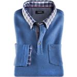 Blaue Unifarbene Walbusch Shirts mit Tasche für Herren Größe 3 XL für den für den Herbst 