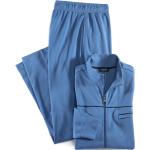 Walbusch Herren Jogging-Anzug untersetzte Größen Blau gestreift