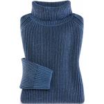 Blaue Unifarbene Walbusch Rollkragen Kaschmir-Pullover aus Polyamid für Herren Größe 3 XL für den für den Herbst 