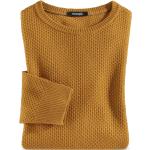 Reduzierte Gelbe Unifarbene Walbusch Rundhals-Ausschnitt Kaschmir-Pullover aus Baumwolle für Herren Größe 3 XL für den für den Herbst 