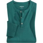 Grüne Unifarbene Walbusch Henleykragen Henley-Shirts aus Baumwolle für Herren Größe 3 XL für den für den Frühling 