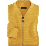 Gelbe Unifarbene Atmungsaktive Walbusch Herrencardigans & Herrenstrickjacken aus Baumwolle Größe 3 XL für den für den Herbst 