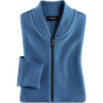 Blaue Unifarbene Atmungsaktive Walbusch Herrencardigans & Herrenstrickjacken aus Baumwolle Größe 3 XL für den für den Herbst 