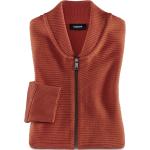 Zimtfarbene Unifarbene Atmungsaktive Walbusch Herrencardigans & Herrenstrickjacken aus Baumwolle Größe 3 XL für den für den Herbst 