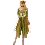 Grüne Buttinette Waldelfenkostüme & Waldfeenkostüme aus Organza für Damen Größe M 