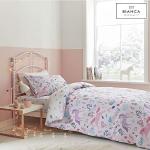 Bianca Fine Linens Spannbetttuch für Schlafzimmer, Einhorn und Sterne, 25 cm, Rosa