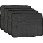 Schwarze Bandagierunterlagen aus Polyester 4-teilig 