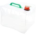Relaxdays Wasserkanister mit Hahn, 25 Liter, Kunststoff bpa-frei, Weithals  Deckel, Griff, Camping Kanister, weiß/orange