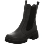 Schwarze Waldläufer Ankle Boots & Klassische Stiefeletten aus Leder für Damen Größe 39 