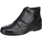 Reduzierte Schwarze Waldläufer Hissa Runde Blockabsatz Ankle Boots & Klassische Stiefeletten mit Klettverschluss aus Leder für Damen Größe 37 
