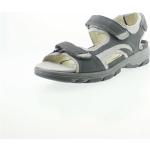 Graue Waldläufer Outdoor-Sandalen mit Klettverschluss in Normalweite aus Nubukleder für Damen Größe 38,5 mit Absatzhöhe bis 3cm für den für den Sommer 