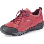Rote Waldläufer Damensandalen mit Schnürsenkel in Komfortweite aus Nubukleder mit herausnehmbarem Fußbett Übergrößen 