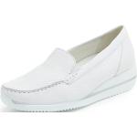 Weiße Slipper in Komfortweite mit herausnehmbarem Fußbett für Damen Größe 35 