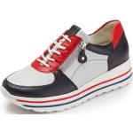 Waldläufer Sneaker aus bestem Nappaleder, Schuhgröße 4, Blau-Weiss-Rot