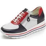 Waldläufer Sneaker aus bestem Nappaleder, Schuhgröße 5, Blau-Weiss-Rot