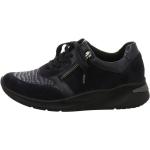 Schwarze Sneaker & Turnschuhe mit Reißverschluss in Komfortweite aus Leder leicht Größe 37 für den für den Winter 