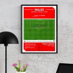Wales Wm-Sieger Goal Moment Wandkunst, Posterdruck, Gareth Bale, Fan Geschenkidee