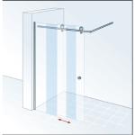 Silberne Schulte MasterClass Duschschiebetüren aus Glas 