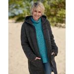 Graue Nachhaltige Sportliche Deerberg Bio Lodenmäntel aus Wolle maschinenwaschbar für Damen Größe L - versandkostenfrei 