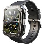 Schwarze Wasserdichte Smartwatches mit Touchscreen-Zifferblatt mit Anruf-Funktion mit Bluetooth mit Schrittzähler für Herren zum Sport 