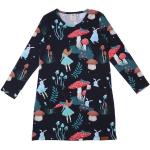 Dunkelblaue Motiv Langärmelige Alice im Wunderland Bio Nachhaltige Jerseykleider für Kinder aus Jersey maschinenwaschbar Größe 134 