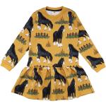 Reduzierte Gelbe Bio Rundhals-Ausschnitt Kinderkleider aus Baumwolle für Mädchen Größe 98 