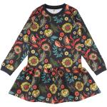 Reduzierte Schwarze Bio Rundhals-Ausschnitt Kinderkleider aus Baumwolle für Mädchen Größe 116 