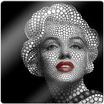 Schwarze Moderne Marilyn Monroe Glasbilder aus Glas 50x50 