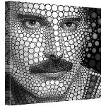 Schwarze Freddie Mercury Leinwandbilder 40x40 