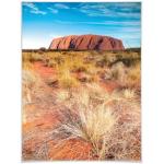 Wall-Art Poster Ayers Rock, Australien, (1 St.), Poster, Wandbild, Bild, Wandposter bunt Bilder Bilderrahmen Wohnaccessoires