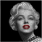 Schwarze Expressionistische Marilyn Monroe Digitaldrucke 100x100 