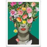 Bunte Nachhaltige Frida Kahlo Wohnaccessoires glänzend 
