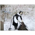 Bunte Banksy Poster mit Graffiti-Motiv aus Papier 50x60 