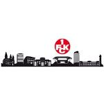 Wandtattoo WALL-ART "1.FC Kaiserslautern Skyline Logo" Wandtattoos bunt (mehrfarbig) Wandsticker