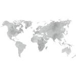 Graue Minimalistische Wandtattoos Weltkarte 