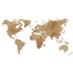 Braune Minimalistische Wandtattoos Weltkarte 
