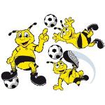 Wandtattoo WALL-ART "BVB Borussia Schriftzug mit Logo" Wandtattoos bunt Wandsticker