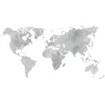 Graue Minimalistische Wandtattoos Weltkarte 