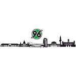 Wandtattoo WALL-ART "Fußball Hannover 96 Skyline + Logo" Wandtattoos bunt Wandsticker