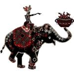 Wandtattoo WALL-ART "Metallic asiatischer Indischer Elefant" Wandtattoos bunt Tiere