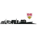 Bunte VfB Stuttgart Wandtattoos Skyline 